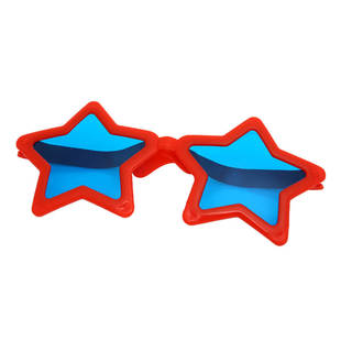 cosplay化妆舞会眼镜五角星眼镜星形眼镜派对搞笑眼镜小丑眼镜