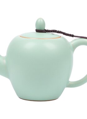陶立方汝窑西施壶天青开片瓷茶壶