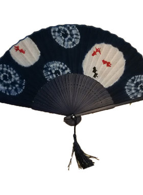 蜡染纯手工礼品竹质古风折扇