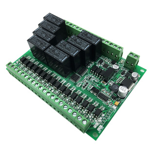 聚英8路继电器模块16路开关量输入RS485RS232接口Modbus DAM0816D