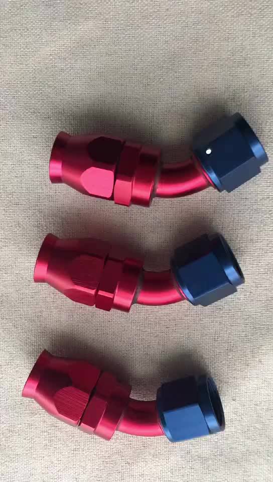 An6 Size Braided Ptfe Fuel Hose Line With Ptfe Swivel Hose Fittings For