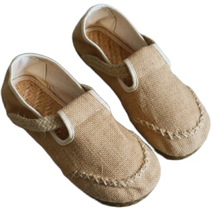 中国风手工麻鞋 休闲中式亚麻鞋男编织鞋民族风复古男鞋潮麻布鞋