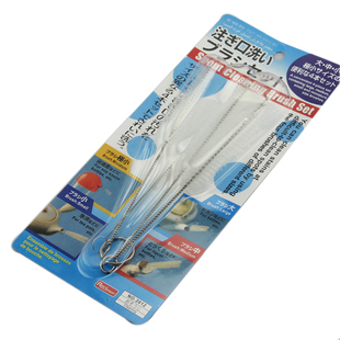 日本壶刷厨房长柄清洁刷洗杯刷奶瓶刷壶嘴细口大创刷旋转清洁刷子