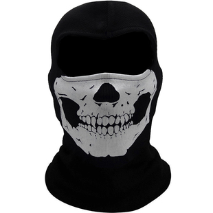 新款使命召唤6GHOST幽灵保暖面具秋冬户外骑行围脖防尘骷髅面罩