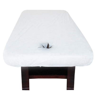 美容床一次性床罩松紧带洞透气