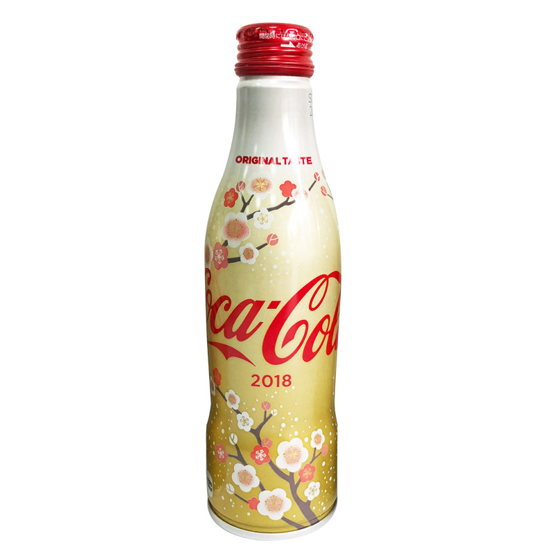 日本进口可乐汽水饮料 梅花可口可乐纪念收藏版限量发售铝瓶250ml