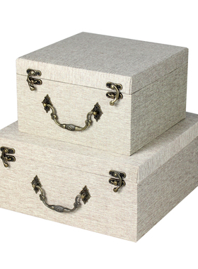 正方形陶瓷碗锦盒茶壶摆件