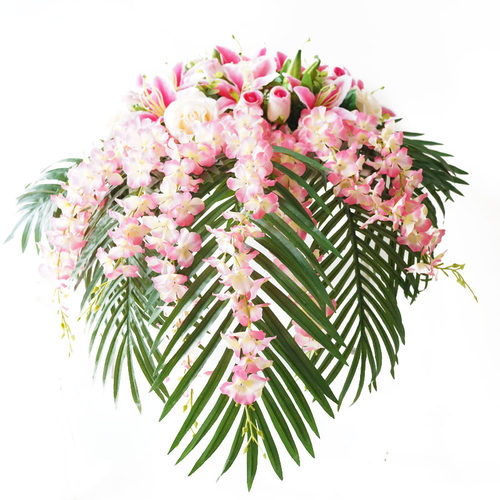 仿真花会议桌摆设假花 lmdec仿真讲台花礼仪台花前台装饰插花绢花