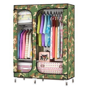 单门衣柜60cm宽布衣柜拉链全封闭加粗加固加厚全钢架牛津布布艺