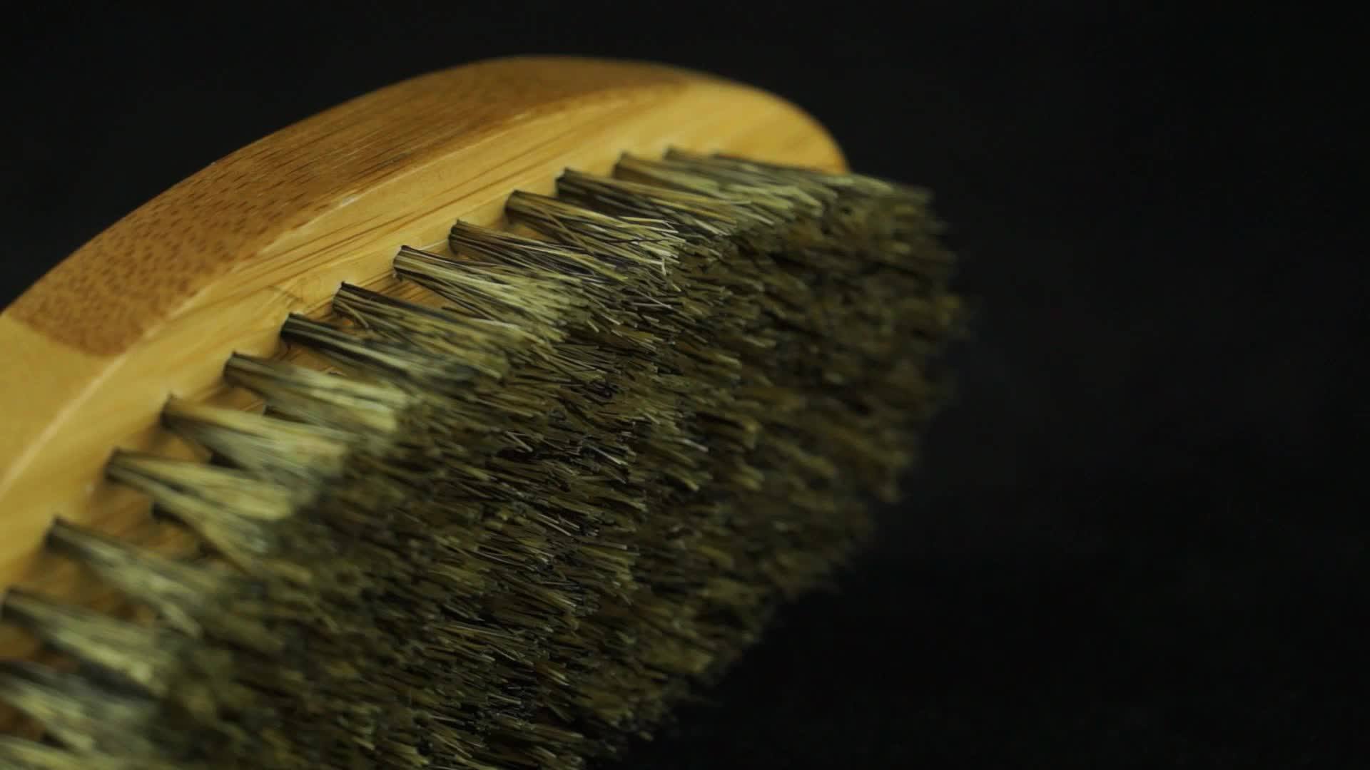 Custom Wholesale Boar Hair Bristle Beard Brush,Wooden Beard Brush And