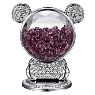 汽车摆件高档可爱小熊网红内饰用品车载水晶装饰品车内漂亮女神款