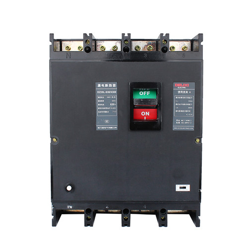 德力西DZ20L-630/4300塑壳断路器漏电保护三相四线空开漏保4P500A