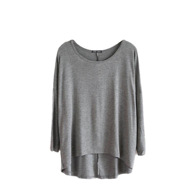 长袖莫代尔T恤宽松上衣打底衫