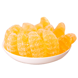 马大姐桔子味硬糖500g橘瓣形软糖怀旧糖果批发儿童糖果喜糖