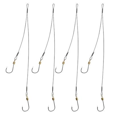 钓鱼钢丝钩10防咬短子线成品旋转