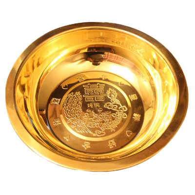 婚庆嫁妆用品纯铜脸盆