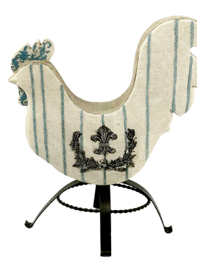 雄鸡复古做旧留象树脂摆件法式