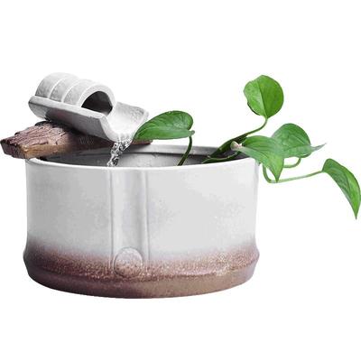 陶迷小型流水器喷泉竹节创意造型