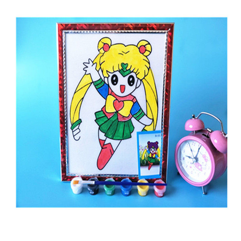 儿童水彩画颜料画水彩20*24