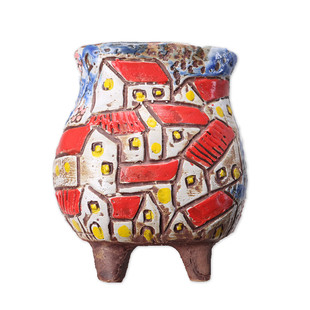 延禧手绘肉肉植物花盆创意复古陶瓷多肉花盆大中小号韩式室内肉盆