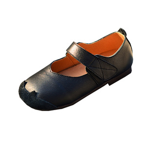 春秋季女童单鞋真软牛皮鞋韩版休闲公主鞋软底宝宝防踢豆豆鞋白色