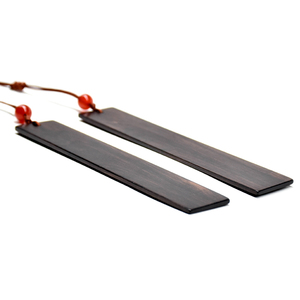 言物【慎独至简】红木中国风酸枝黑檀木质书签礼品定制刻字刻图案