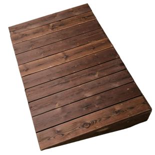 防腐木斜坡地板定制无障碍实木板门前学步坡道三角垫台阶门槛垫板