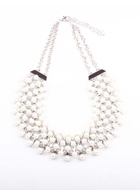 欧美大牌气质珍珠短款女晚宴礼服