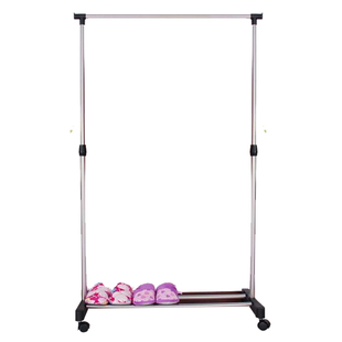 简易可移动升降晾衣架阳台家用落地单杆式挂衣架宿舍用晒衣架学生