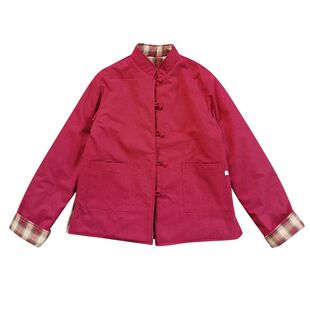 玉想【竹马】唐装传统中式女装手工盘扣对襟短款休闲两面穿棉袄