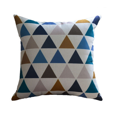 几何麋鹿棉麻沙发家用含芯抱枕套