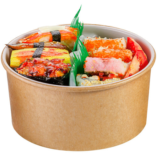 享得莱一次性沙拉牛皮纸碗炒饭便当快餐纸饭盒外卖甜品小吃打包碗