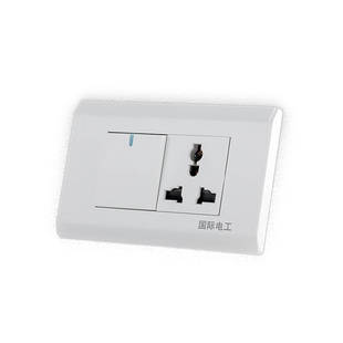 国际电工开关插座面板118型三四二位开关一开3/5孔10孔15孔十五孔