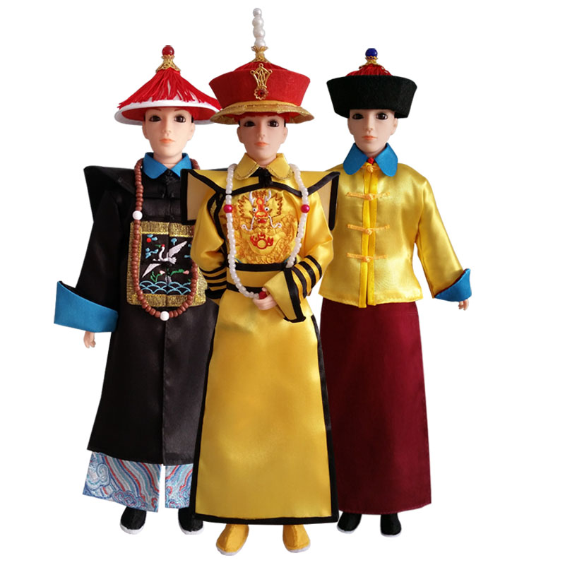 古代清朝皇后摆件玩具男娃娃