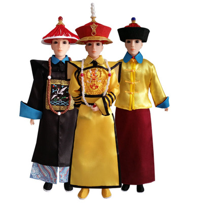 古代清朝皇后摆件玩具男娃娃
