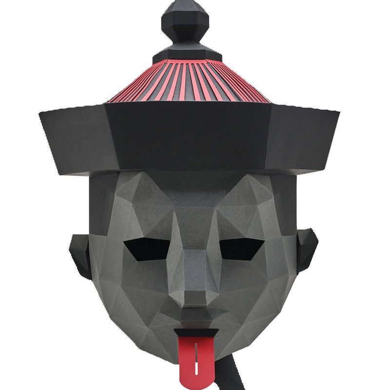 纸无限 万圣节面具僵尸创意纸模头套搞怪滑稽COS派对化妆舞会礼物