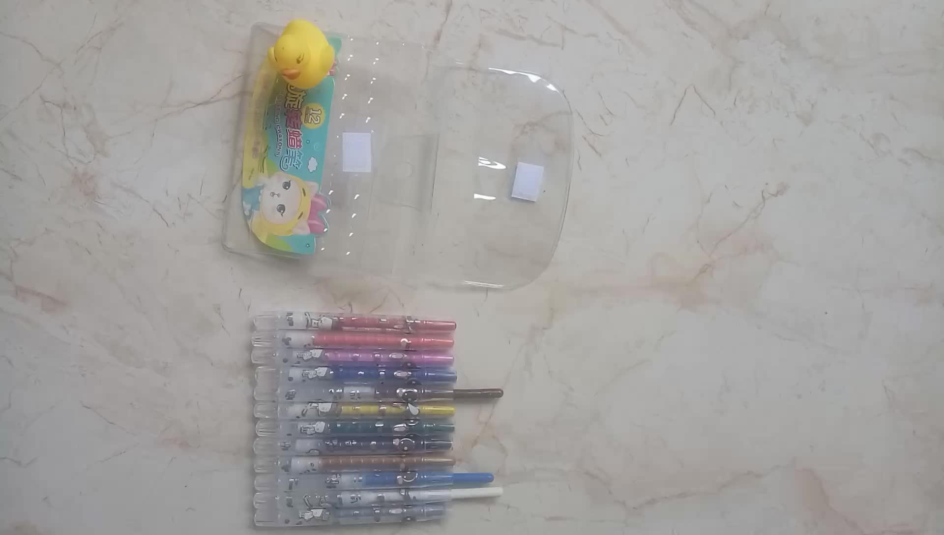 12 Colors Personalized Fancy Crayons Mini Grease Twist Crayons For