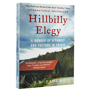 乡下人的悲歌英文原版Hillbilly Elegy 美国生活回忆录 J.D.Vance J.D.万斯 比尔盖茨 从0到1的作者彼得蒂尔推荐书籍 进口正版