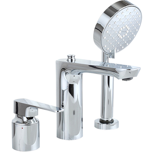 科勒利欧三孔缸边式浴缸花洒冷热水淋浴龙头手持淋浴套装K-72330T