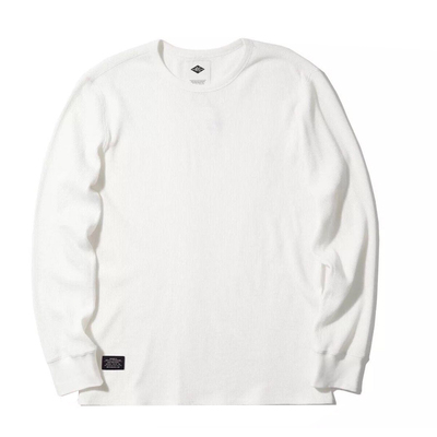 madness余文乐复古华夫格长袖t恤