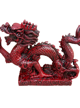 招财树脂仿红木车载绿龙工艺品