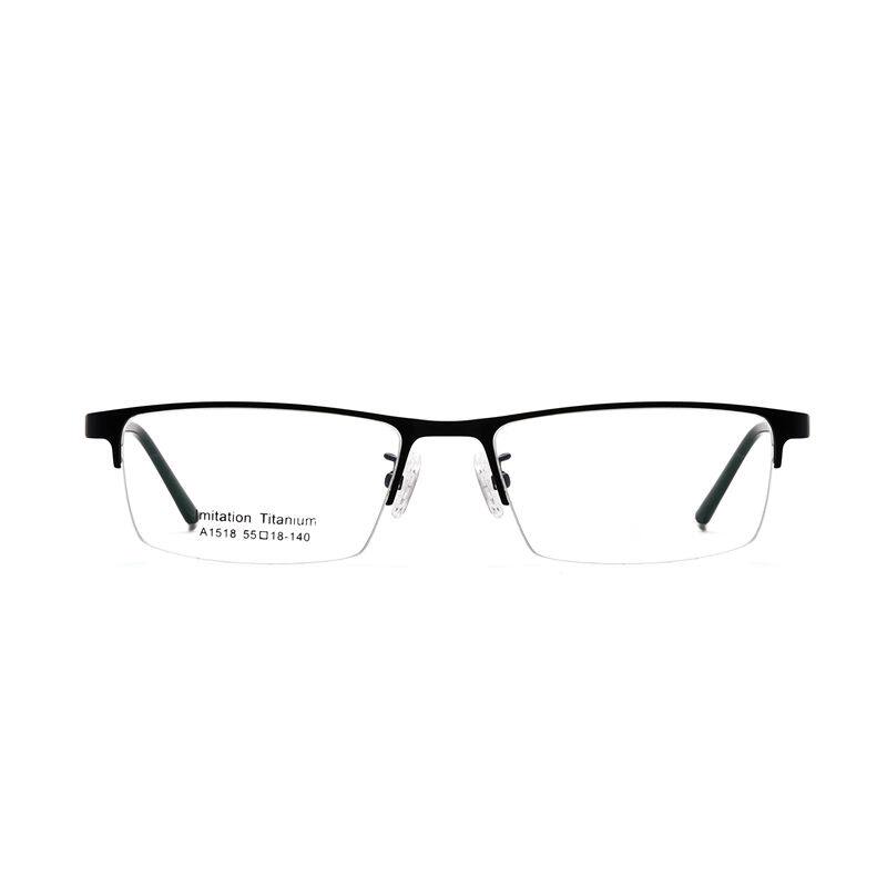 商务半框眼镜框纯钛合金男士近视眼睛防辐射散光配有度数丹阳眼镜