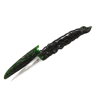 周毅食品雕刻刀屠龙刀厨师雕刻水果主刀雕花刀 赠磨石 全套视频