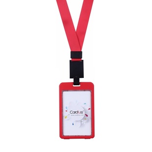 卡富仕翻盖款胸卡胸牌可伸缩卡套工作牌可拉伸吊绳刷卡门禁卡套套装员工证件挂牌工作证可定制公司logo带挂绳