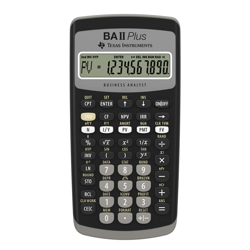 德州仪器BA II PLUS CFAFRM金融计算器cfa一级二三级计算机送视频