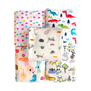 婴儿宝宝A类纯棉布料儿童服装卡通印花布全棉布头DIY手工针织面料