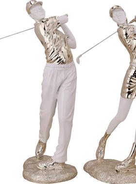 高尔夫人物办公室电视柜酒店摆件