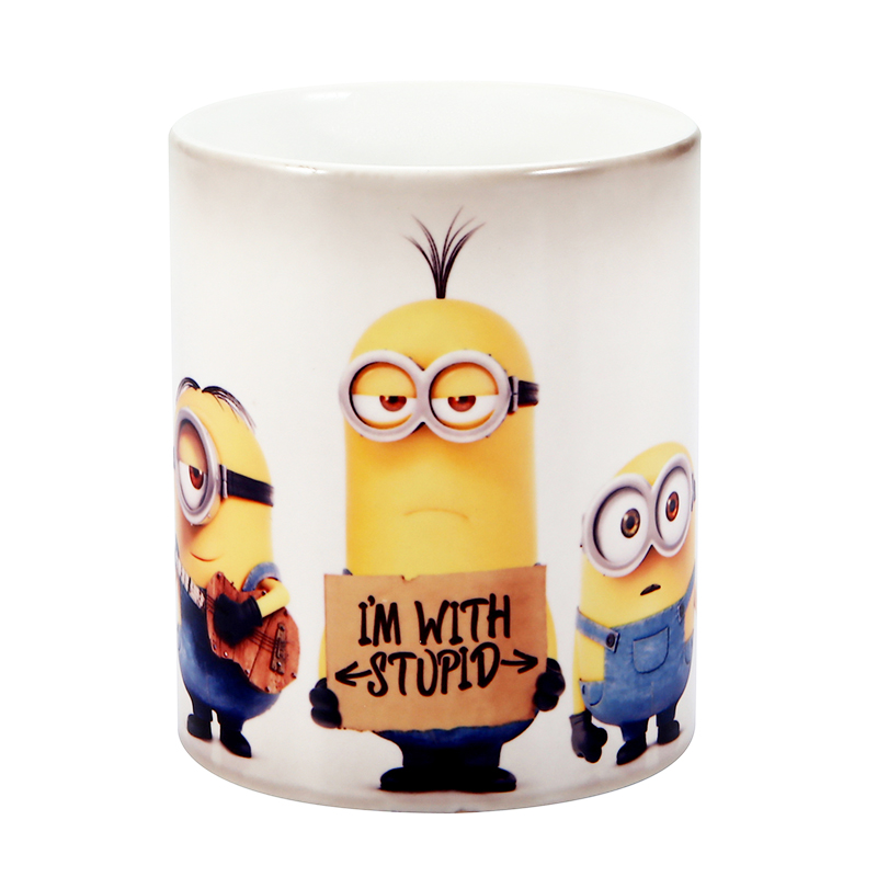 Minion小黄人卑鄙的我感温变色杯子陶瓷咖啡马克杯水杯女生日礼物