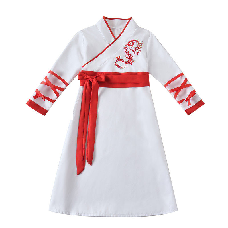 儿童古装汉服童装女国学服装小学生男宝宝书童演出服三字经朗诵服