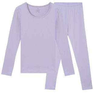 秋衣秋裤女纯棉套装修身棉毛衫衬衣衬裤保暖内衣女士薄款学生